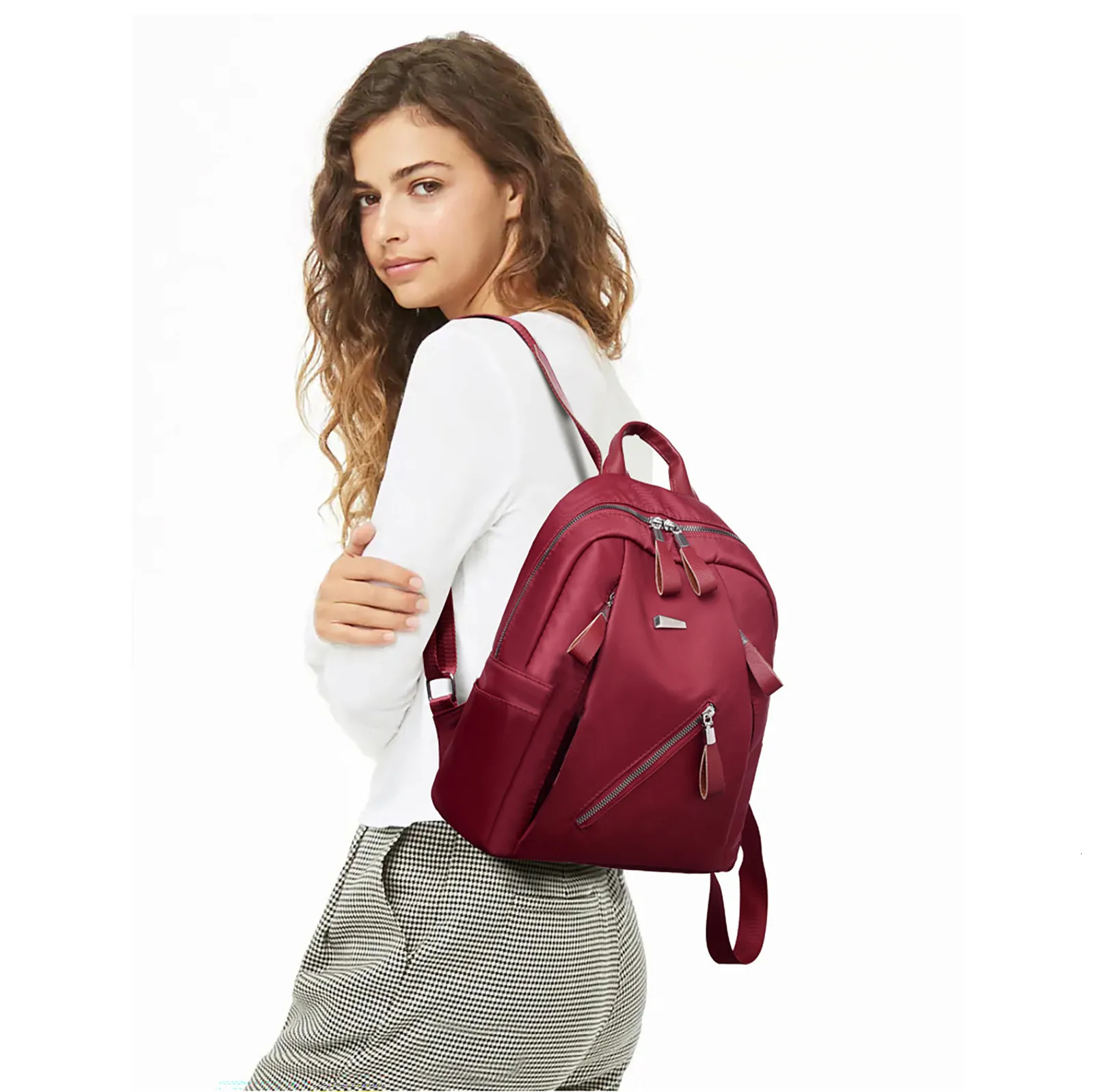 Ship from US WomenS Korean Fashion Waterproof Cloth Backpack Backpacks For Men Students School Bags 250227FBB