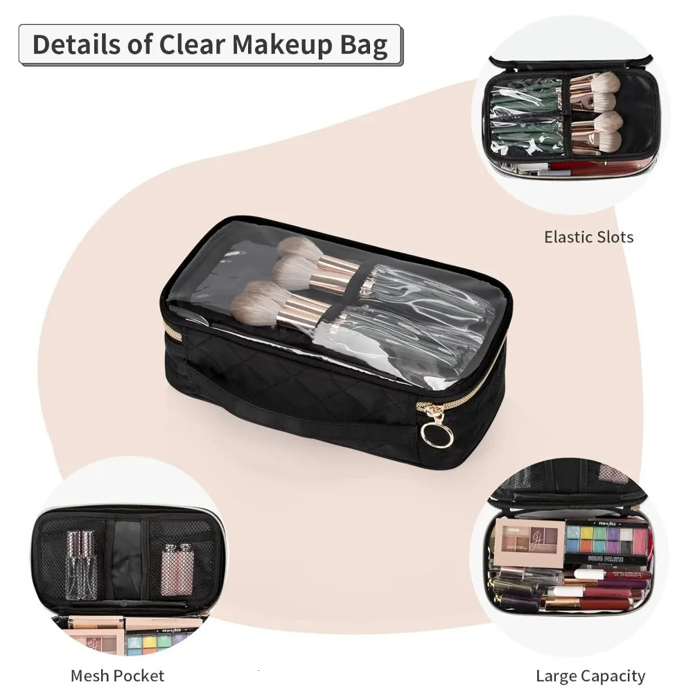 Ship from US Clear Cosmetic BagsPortable Storage Organization BagsTravel BagsCute Bags 250227FBB