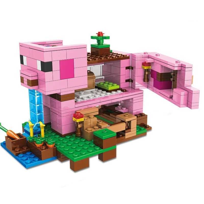 Cartoon Diy Pig House Building Block Educational Toy For Kids Gift Y250227