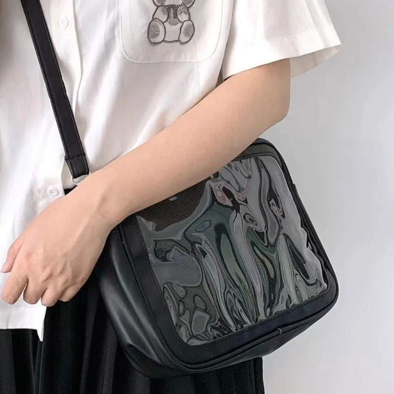 Female Ita Crossbody Bag Womens Transparent Messenger Bag Girls Cute-Lolita Shoulder Bag Teens Fashion Satchels Bag Ins 250221