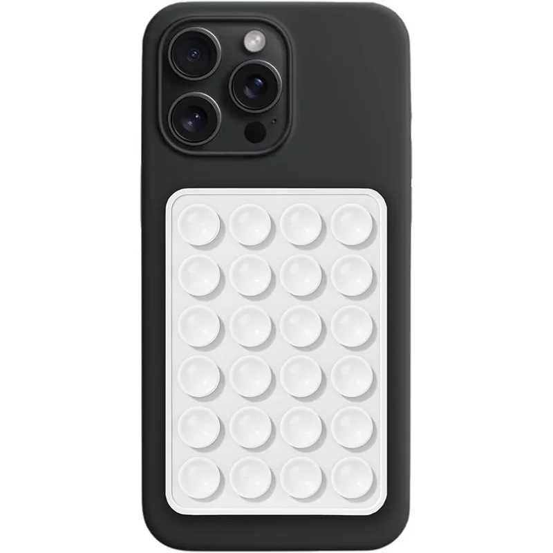 Silicone suction cup anti slip phone case holder suitable for iPhone 15 14 13 11 Pro maximum adhesive phone clip video hands-free shower Z250227