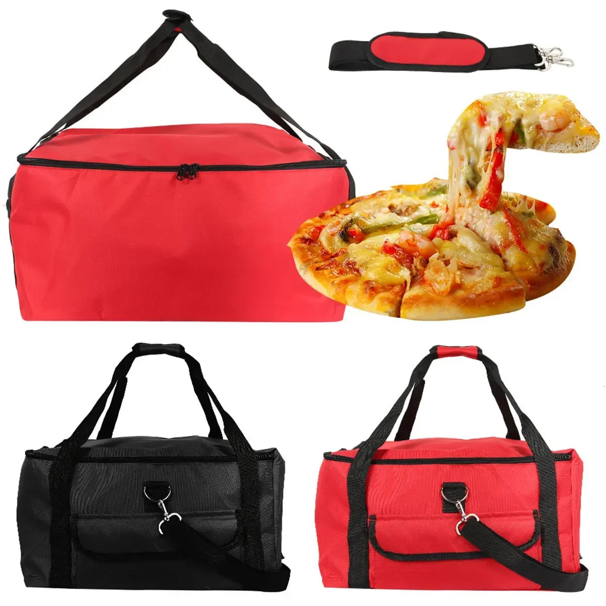 Ship from US Large Capacity Insulated Food Delivery Bag Portable Picnic Lunch Box Foldable Ice Pack Thermal 250227FBB
