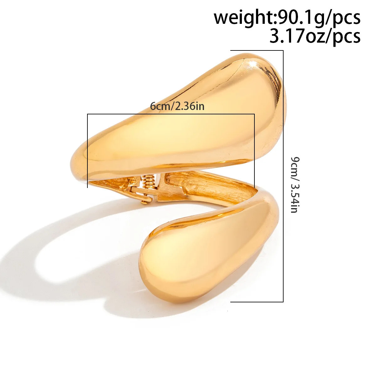 KMVEXO Wide Metal Chunky Waterdrop Bangles for Women Gold Silver Color Open Cuff Thick Irregular Twisted Bangle Bracelet Jewelry 250227