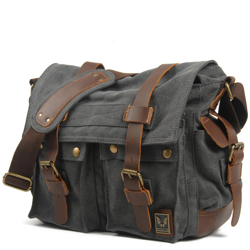 Ship from US Genuine Leather Daily Casual Shoulder Bag for Men Small Dark Brown Vintage Messenger Mens Fashion n Sling Bags 250227FBB