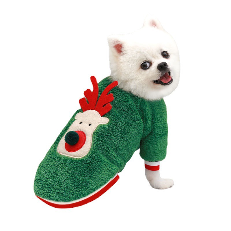 Must - Have Christmas Pet Clothes: Coral Fleece Hoodies for Dogs and Two - Legged - Style for Cats during the Holiday Season