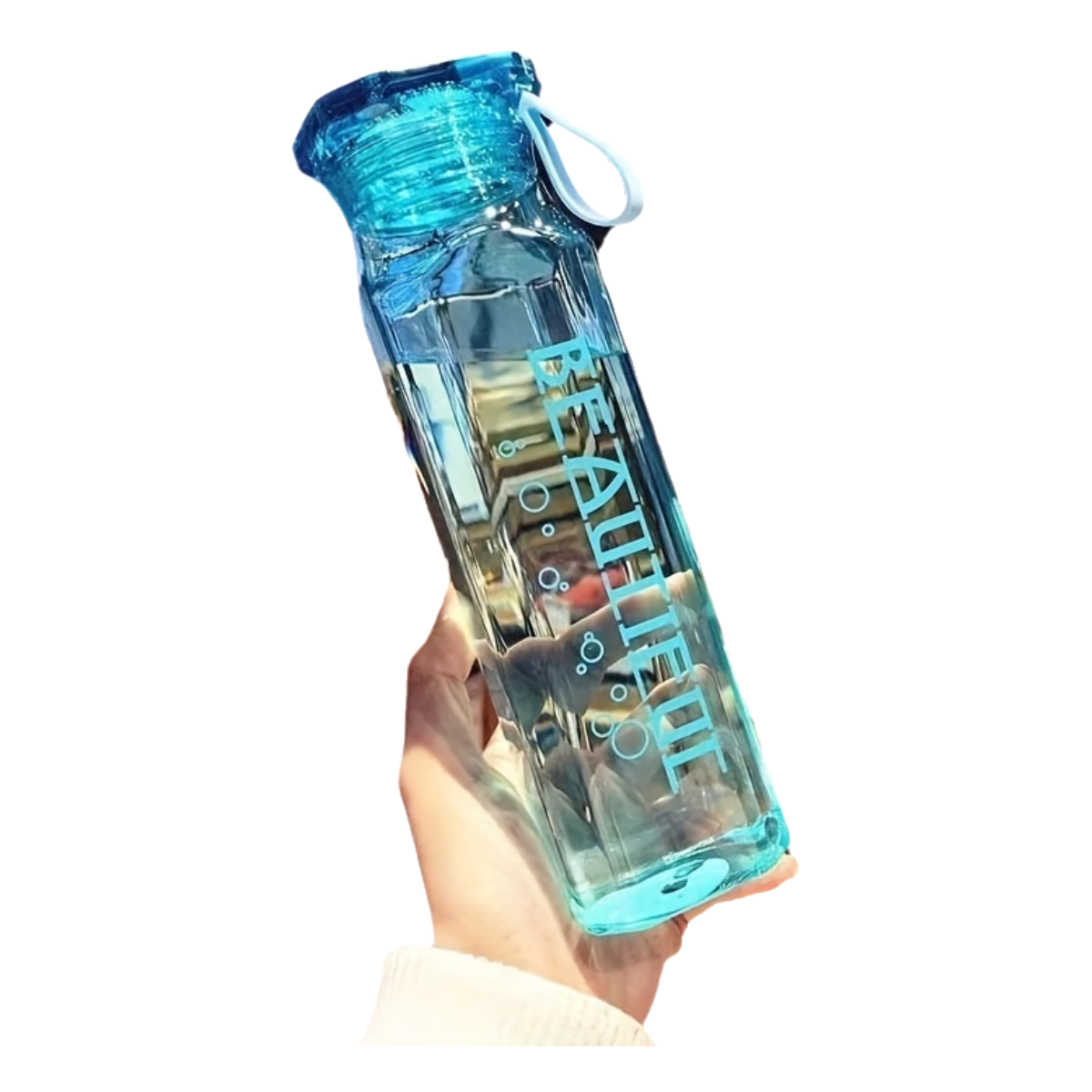 Creative 500ml Diamond Glass Water Bottle Custom logo Transparent Leakproof Gift Cup Convenient Kid Back to School Glass Bottles