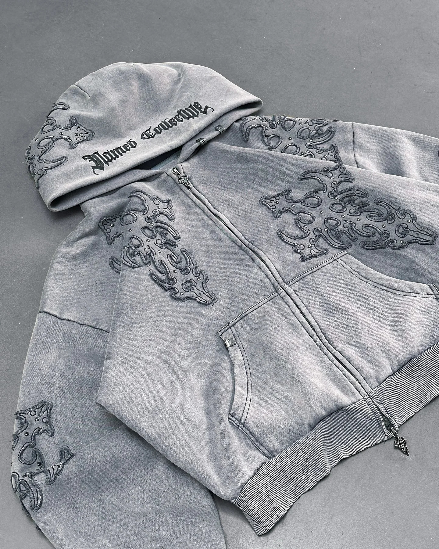 Retro Patch ed Hoodie Sweatpants Two Piece Set Y2K Sportswear Mens Letter y Oversized Casual Pants 250226