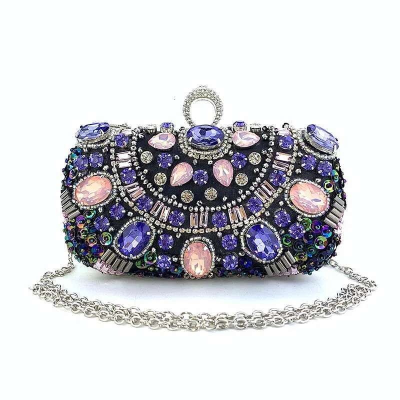 Bohemia Beading Evening Bag Contrast Colors Summer Hand Bags Wedding Bridal Party Clutch Purse Pochette Femme 2021