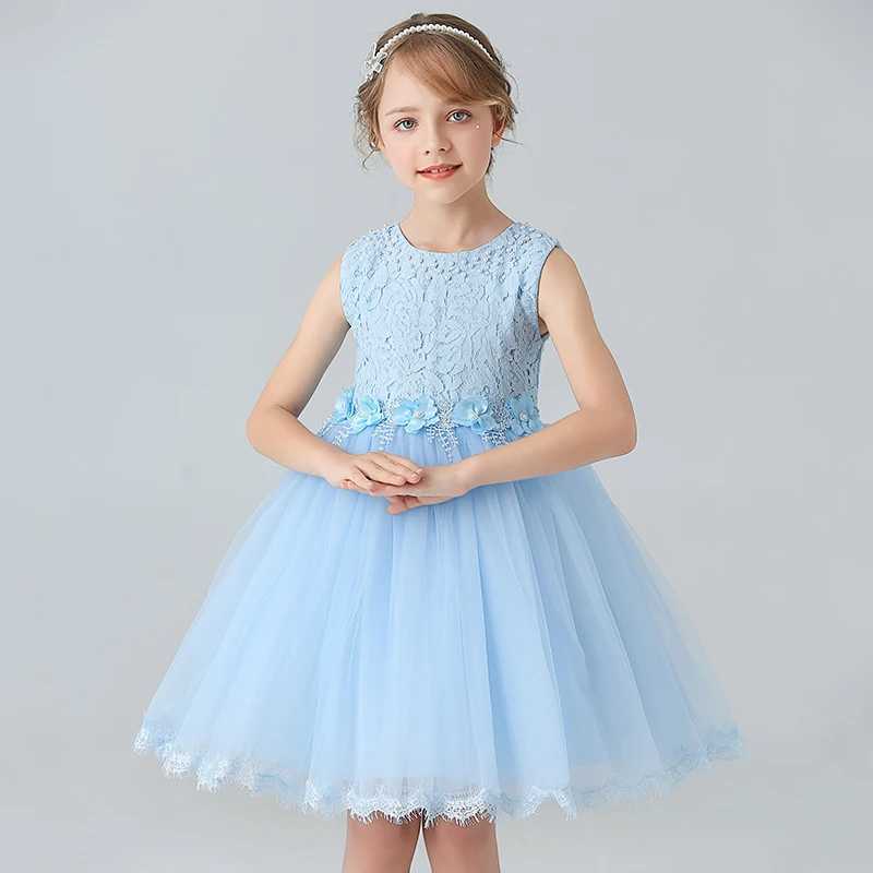 Girl's Dresses Girls Princess dress Childrens Day Birthday Party Lace Bubble skirt Summer style Dress Y250227Q3FX