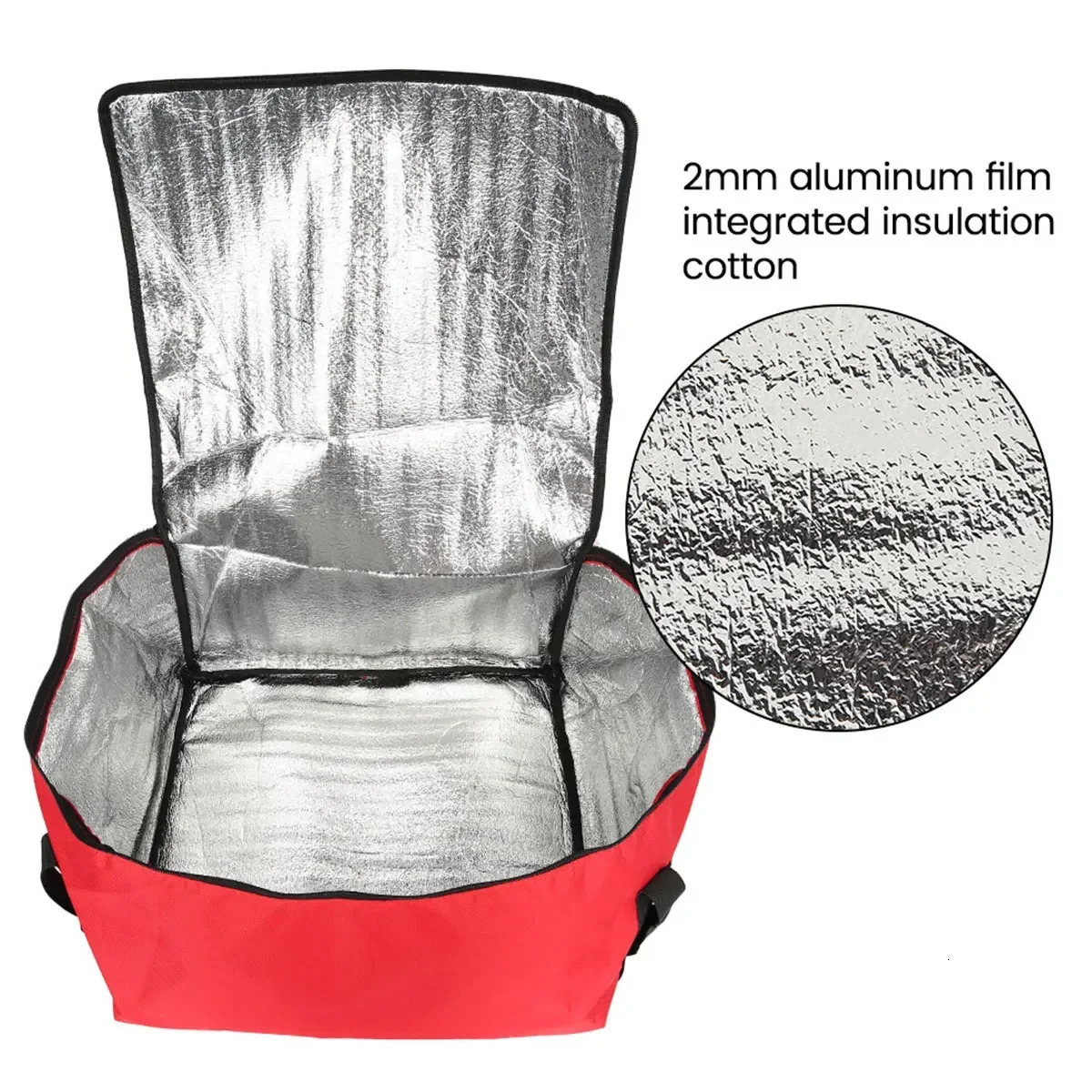 Ship from US Large Capacity Insulated Food Delivery Bag Portable Picnic Lunch Box Foldable Ice Pack Thermal 250227FBB