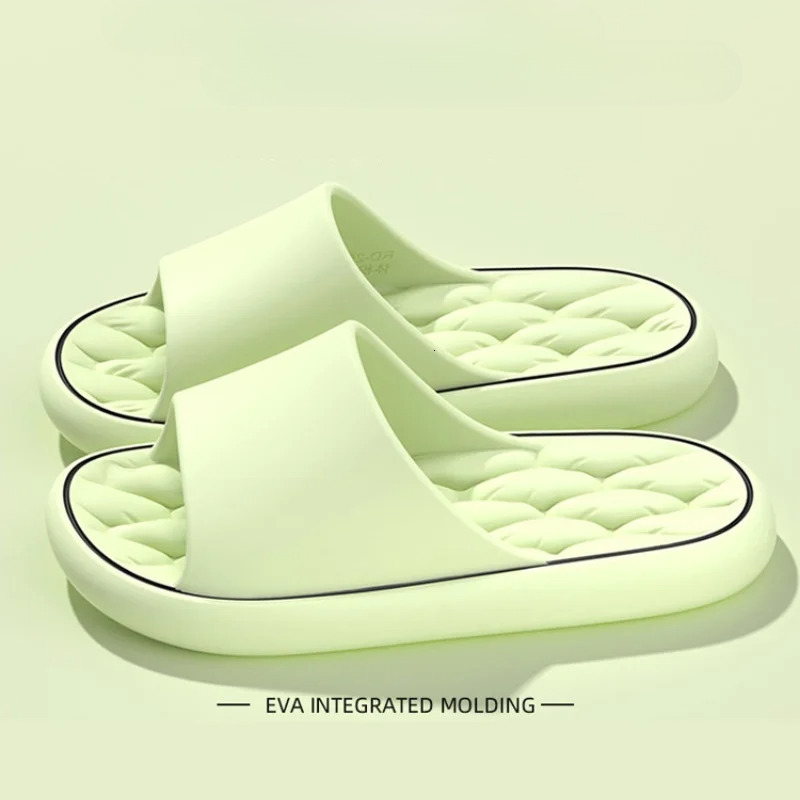 Women's Anti Slip Leaking Bathroom Slippers Designer Sandals Casual Men's Flat Slippers Deodorizing Beach Shoes Soft Soled Couple's Fla