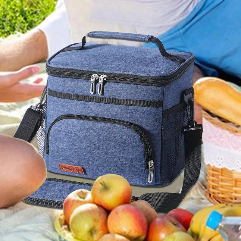Ship from US Leakproof Cooler Tote Bags Large Capacity Bag Lunch Containers For Adults Reusable Box 250227FBB