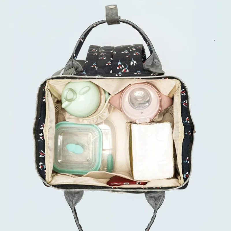 Mommy Mother and Baby Backpack Outing Bag Fashion Portable Shoulder Large Capacity Multi functional Shoulder Multi functional 250227