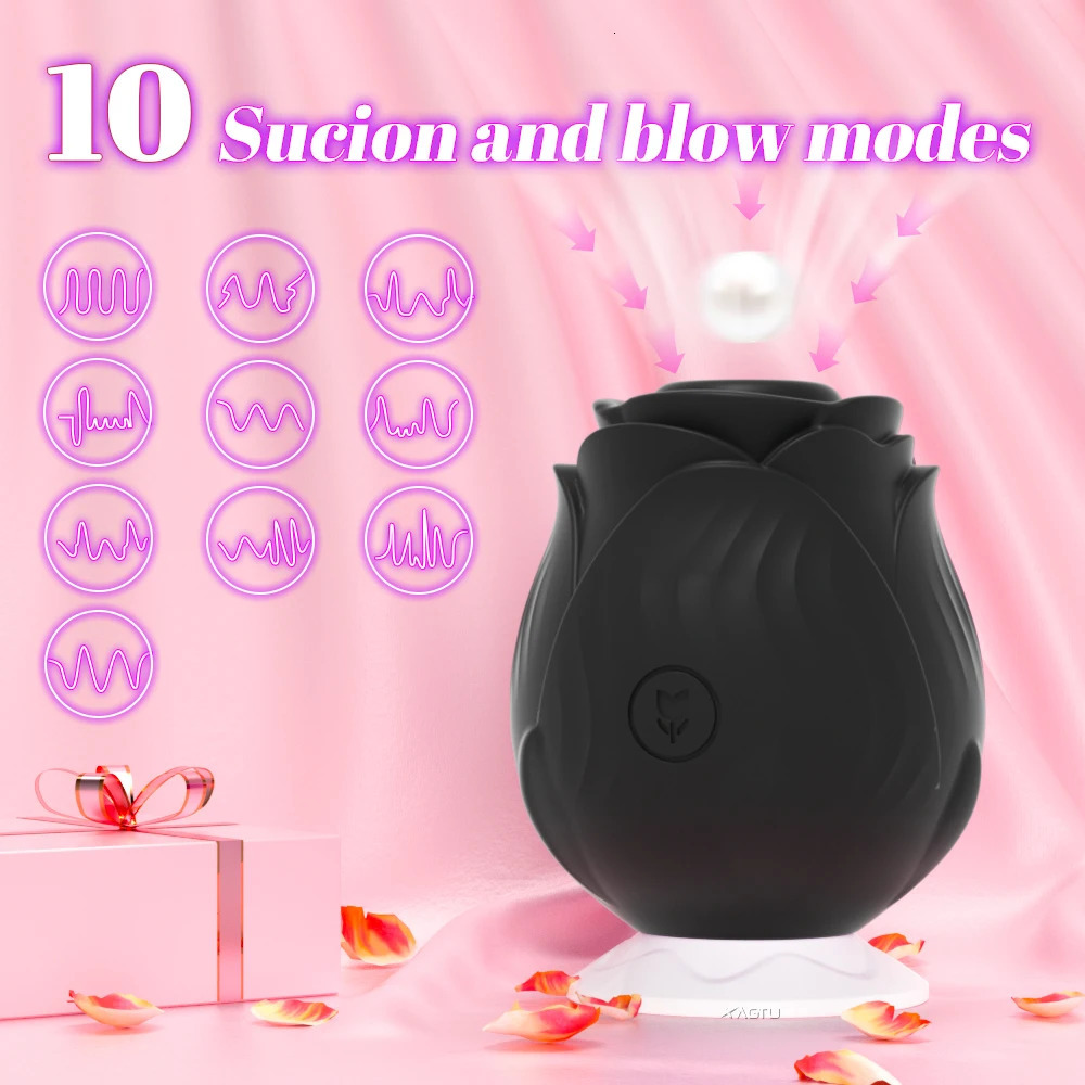 Powerful Rose-toy Sucking Vibrator for Women 10 Modes Sucker Nipple Clitoris Stimulator Massager Sex Toys for Female Adults 250227