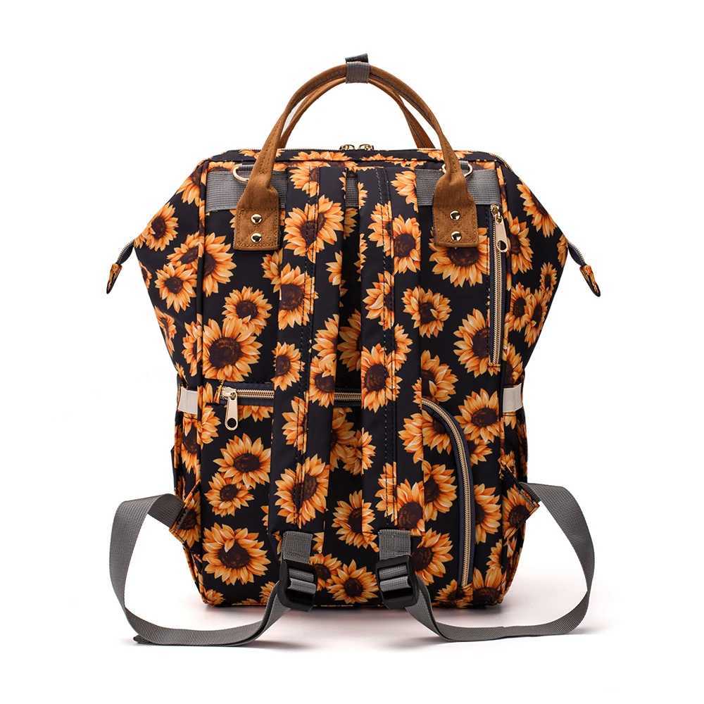Diaper Bags Lequeen Mommy Backpacks Nappy Bags chrysanthemum animal Diaper Backpack Mummy Large Volume Travel Bag for baby born LPB14 Y250227UDES