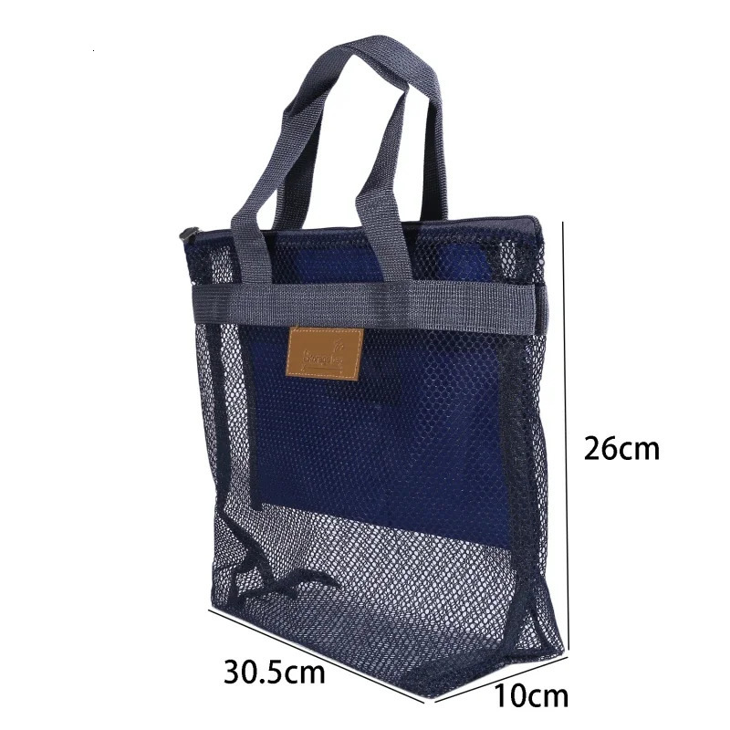 Ship from US Womens mesh bag travel storage shower beach toilet makeup handbag 250227FBB