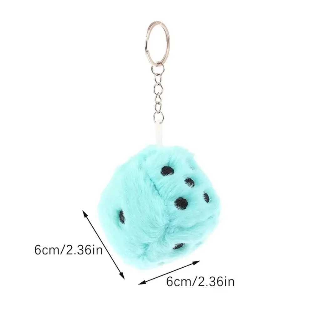 Dice Plush Toy Pendant Soft Stuffed Doll Keychain Backpack Car Bag Key Ring Decor Kid Gift Educational Toys Free shipping