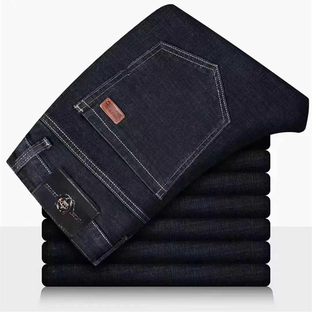 New Men Light Luxury Stretch Slim Fit Pants Comfortable Soft Business Fashion Straight Casual Denim Trousers Male Brand Clothing X250227