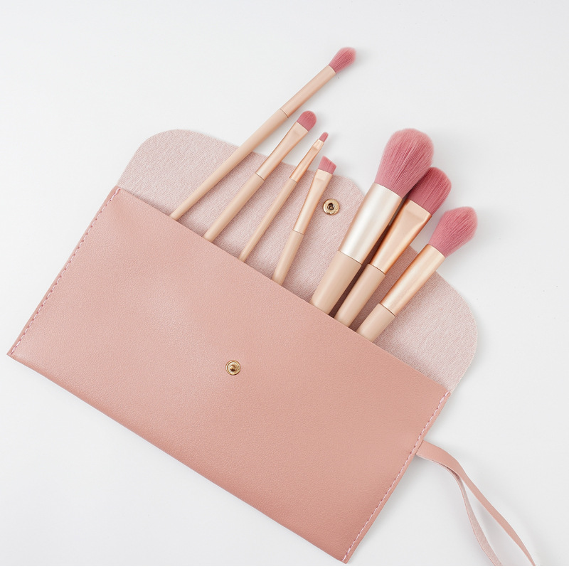 Ins Super Fire Nude Pink 7 Pcs Makeup Brush Set Super Soft Brush Powder Brush Eye Shadow Brush#100 S6000