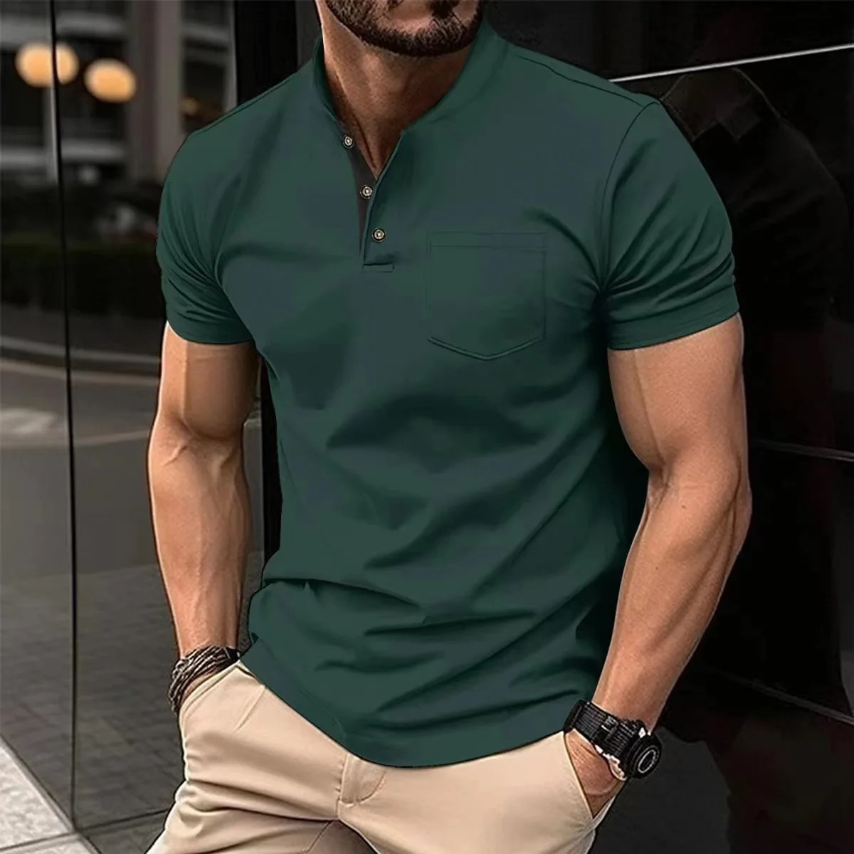 Mens Fashion Summer High Quality POLO Tshirt Sports Outdoor Casual Breathable lapel Short Sleeve Office Comfort TShirt 250226
