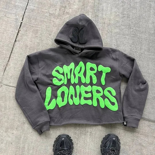 Smart Loners Hoodies Y2K Clothes Mens Womens Harajuku Gothic Hip Hop Graphic Print Oversized Sweatshirts Pullover Hoodie 250226