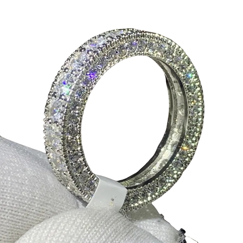 Plated gold for women sparkg cz moissanite ring woman engagement high grade sier mens rings daily outfit ornaments om0159