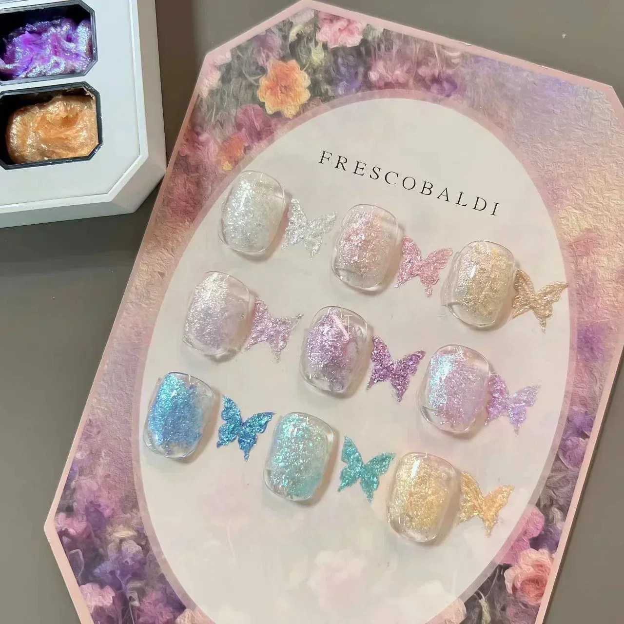 2gx9Colors Aurora Powder Shell Polish Fairy Powder Cream ity Brocade Powder Solid State Nail Art Solid Nail Art 250227