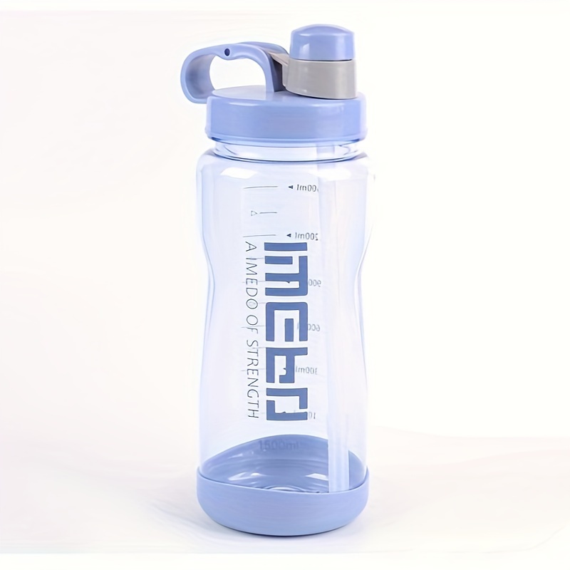 Water Bottle with Time Marker 1500ml Water Bottle with Straw Gym Sport Water Bottles 53oz