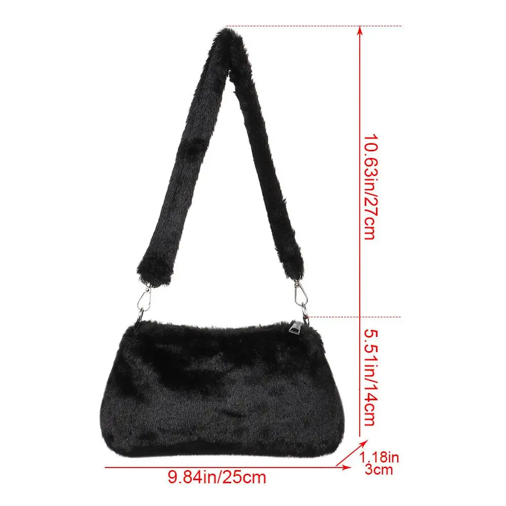 Womens Casual Shoulder Bag Animal Print Leopard Plush Lady Underarm Female Messenger Crossbody Bags 250221