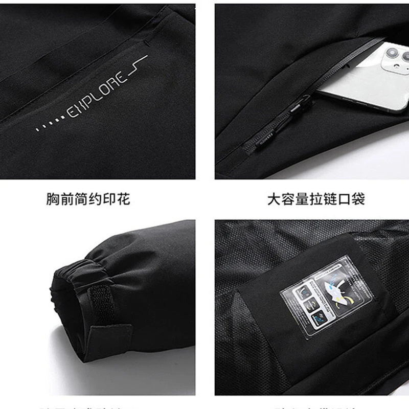 Camping Jacket Coats Men Water Windproof Windbreaker Jacket Male Hiking Clothing Jacket Man Tops Fishing Wearing 250225