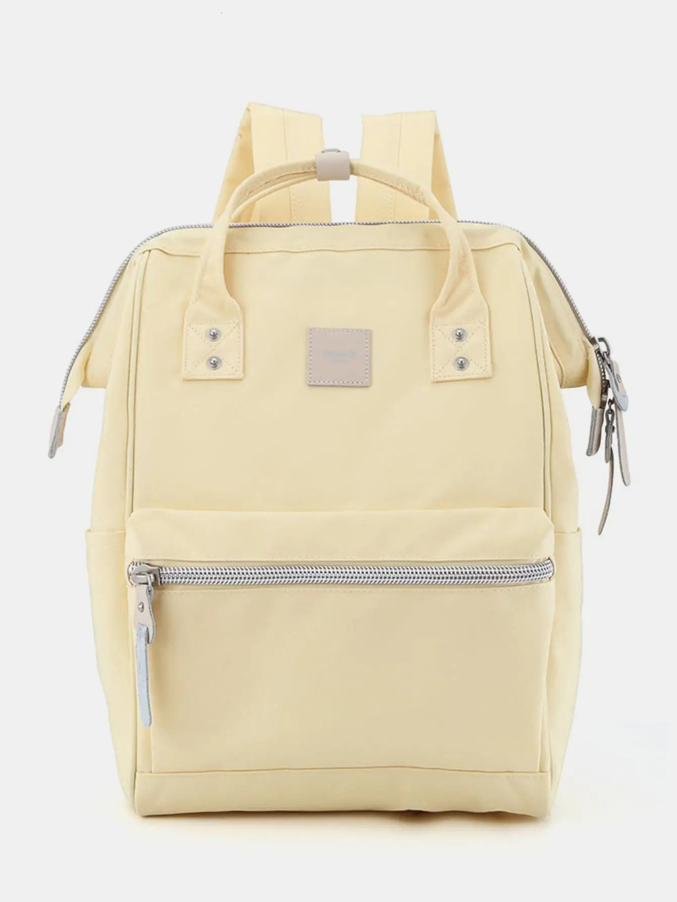 Ship from US Womens casual backpack fashionable waterproof canvas bag with multiple layers of pockets multicolor options top handle and adjustable S 2