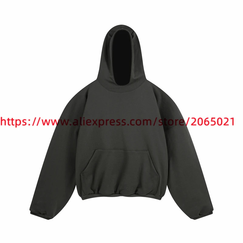 Double Layered West Hoodie Men Women Season 6 Thick Feavy Fabric Hooded Ye Collar Tag Pocket Pullovers 250226