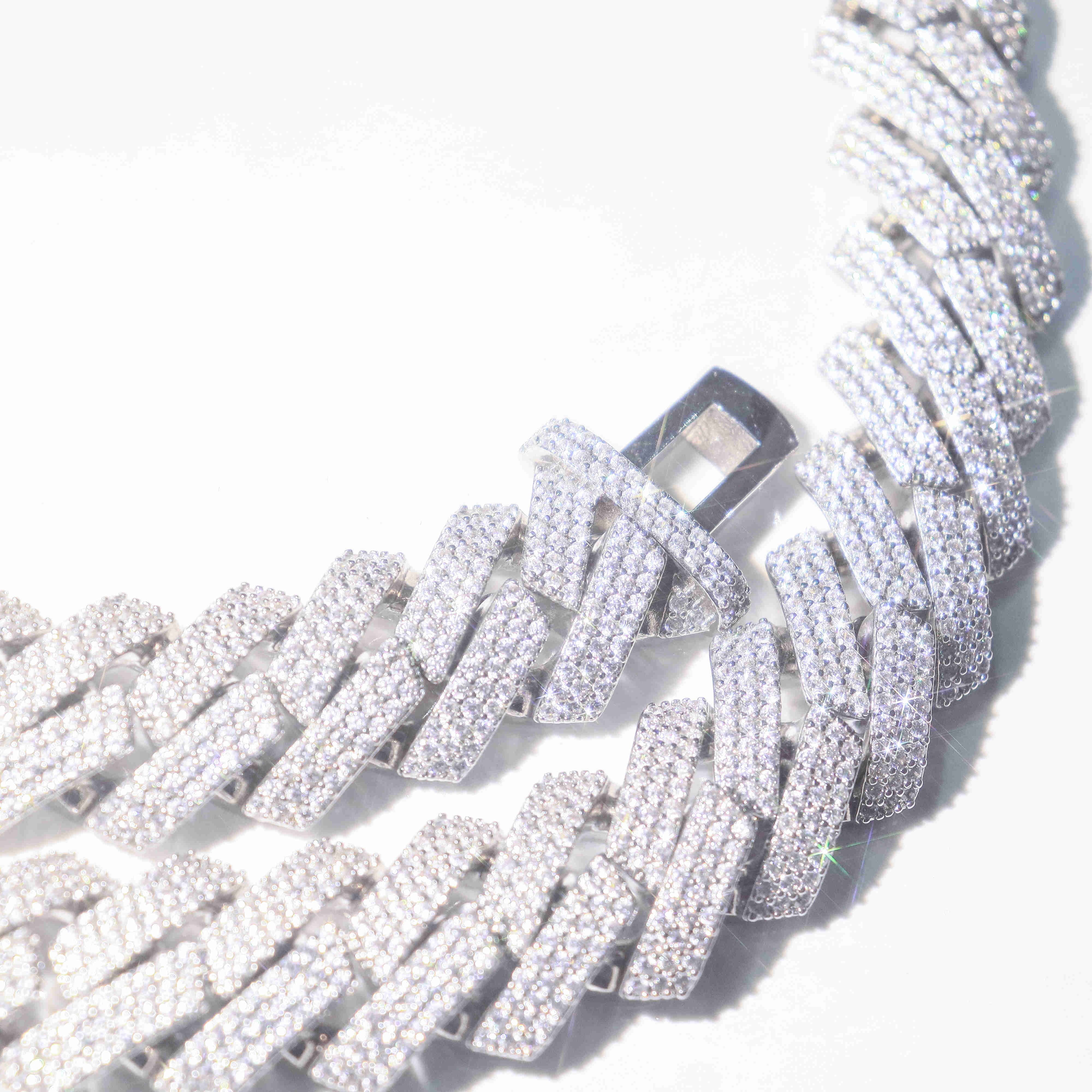 Designer necklace 925 Silver GRA Moissanite 20mm Wide Diamond Iced Out Necklace Miami Cuban Link Chain Hip Hop Rapper Life Men Necklace