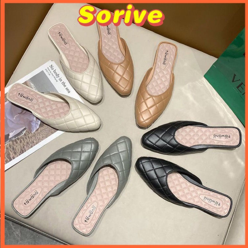 2025 New Women's Casual Slippers Outdoor Beach Black And White Summer Soft Bottom Flip Rainbow Kasut Perempuan Sandals