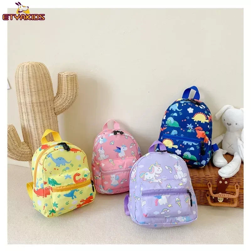 Cute Childrens Cartoon Dinosaur Backpacks for Teenager Kindergarten Schoolbag Waterproof Kids Book Bags Boys Girls Animal Bag 250227