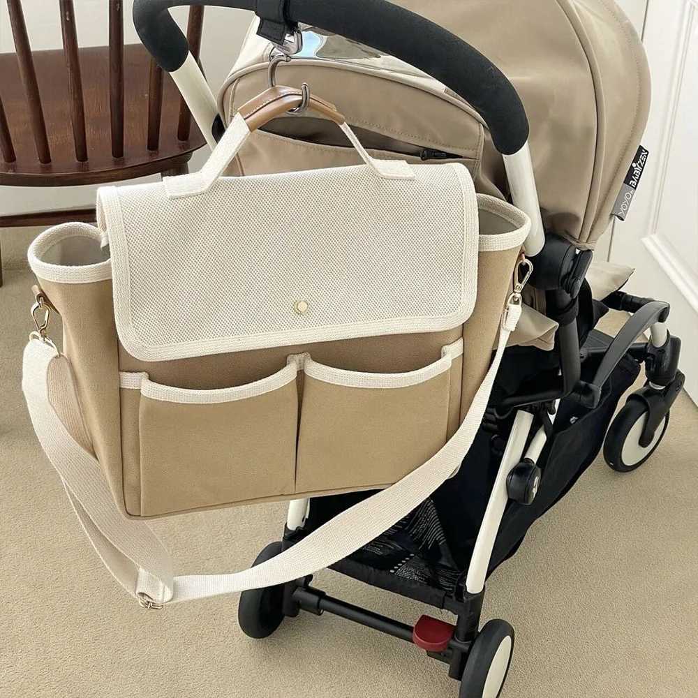 Diaper Bags Personalized Mommy Bag Large Capacity Handbags Custom Women Shoulder Crossbody Bags Fashion Canvas Casual Totes Messenger Bag Y250227PM1M