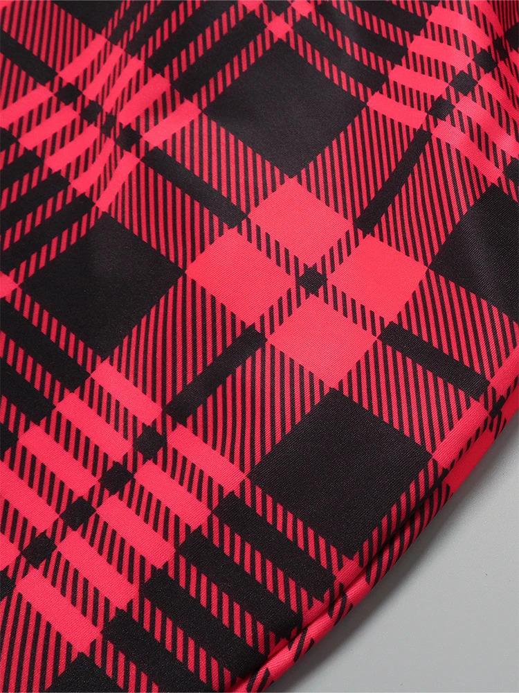 Plus Size Checkered Slim Skirt Casual High Waist Mid-Length Skirt Women Spring Summer 250226