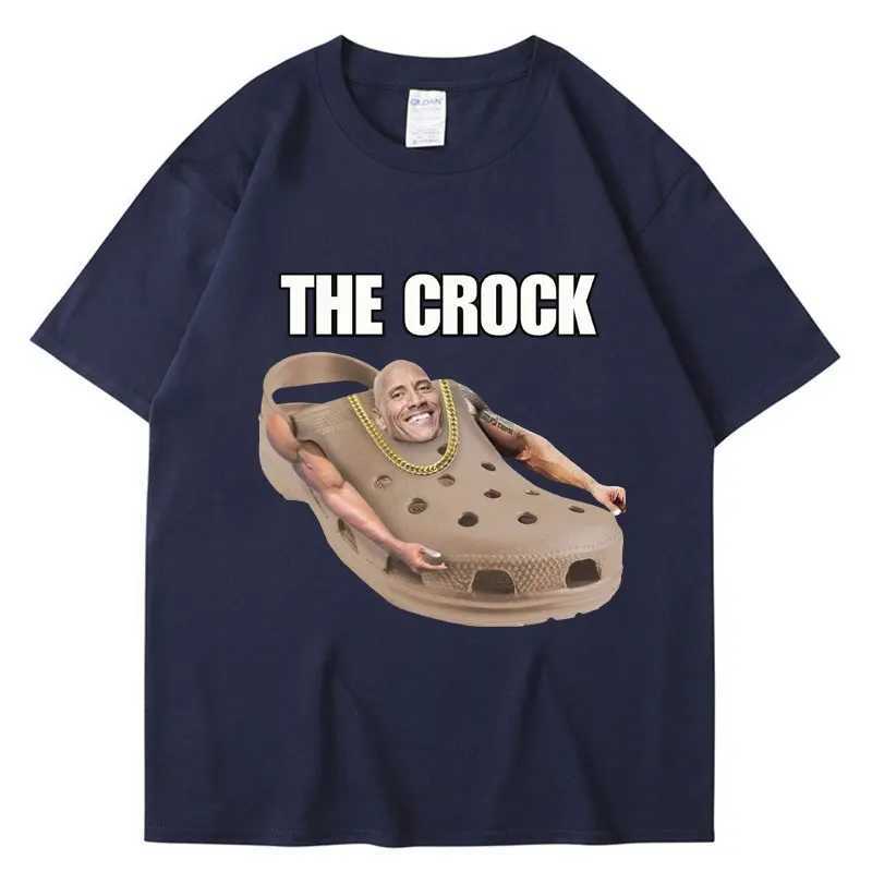 The Crock Dwayne Johnson Funny Meme T Shirt Men Women Joke Humor Summer T-shirt Oversized Casual Cotton Clothes Male Strtwear X250227