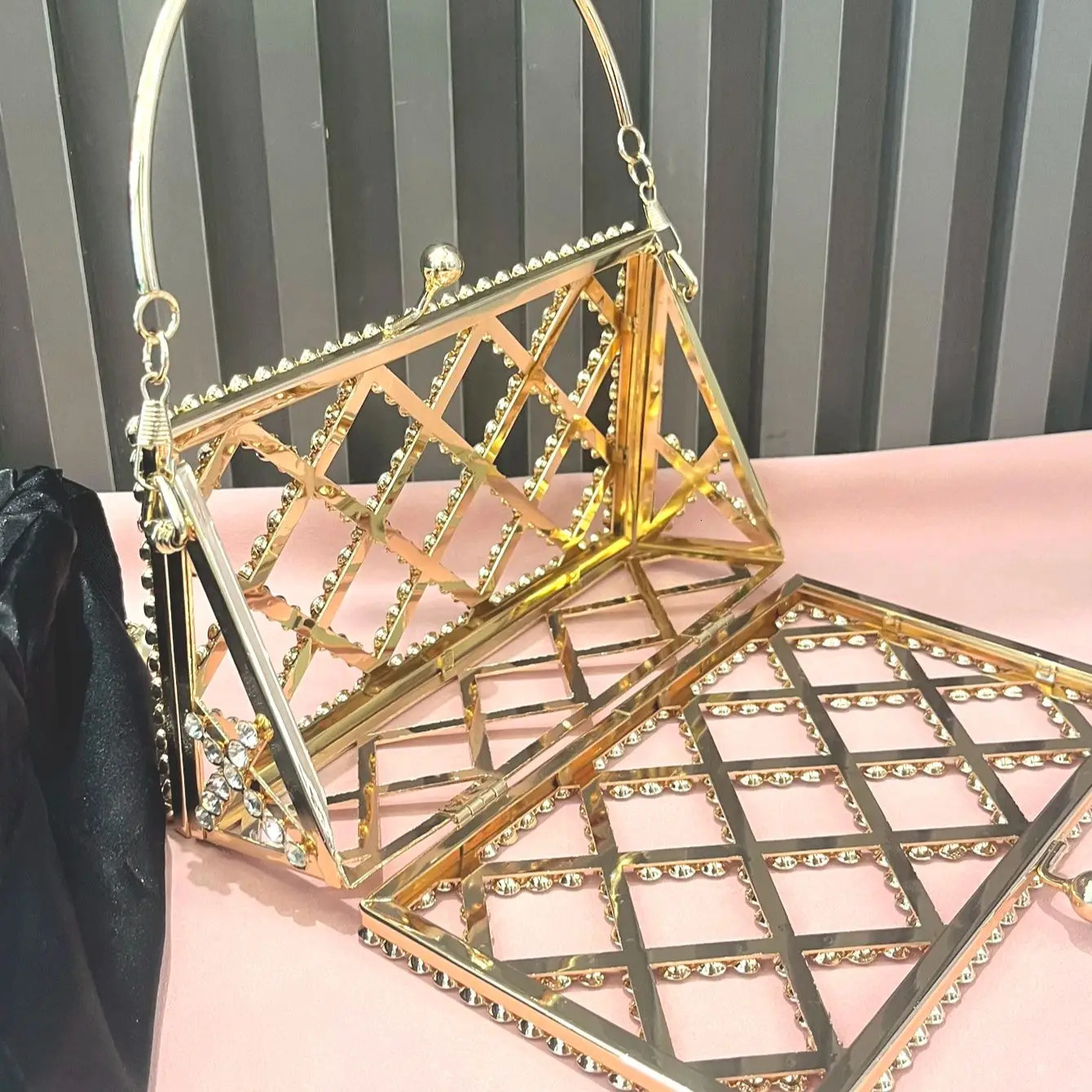 Handmade Rhinestones Evening bag Crystal Bags for Women Purses and Handbags y ner metal banquet 250226