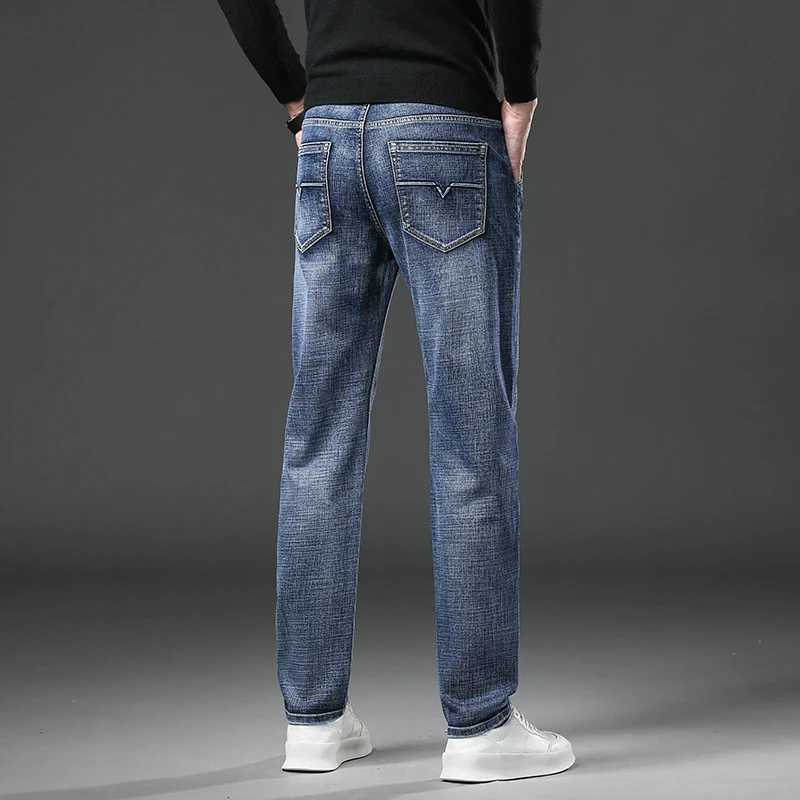 Fashion New Mens Autumn Straight Jeans Baggy Soft Stretch Casual Business Brand Male Clothes Denim Trousers X250227