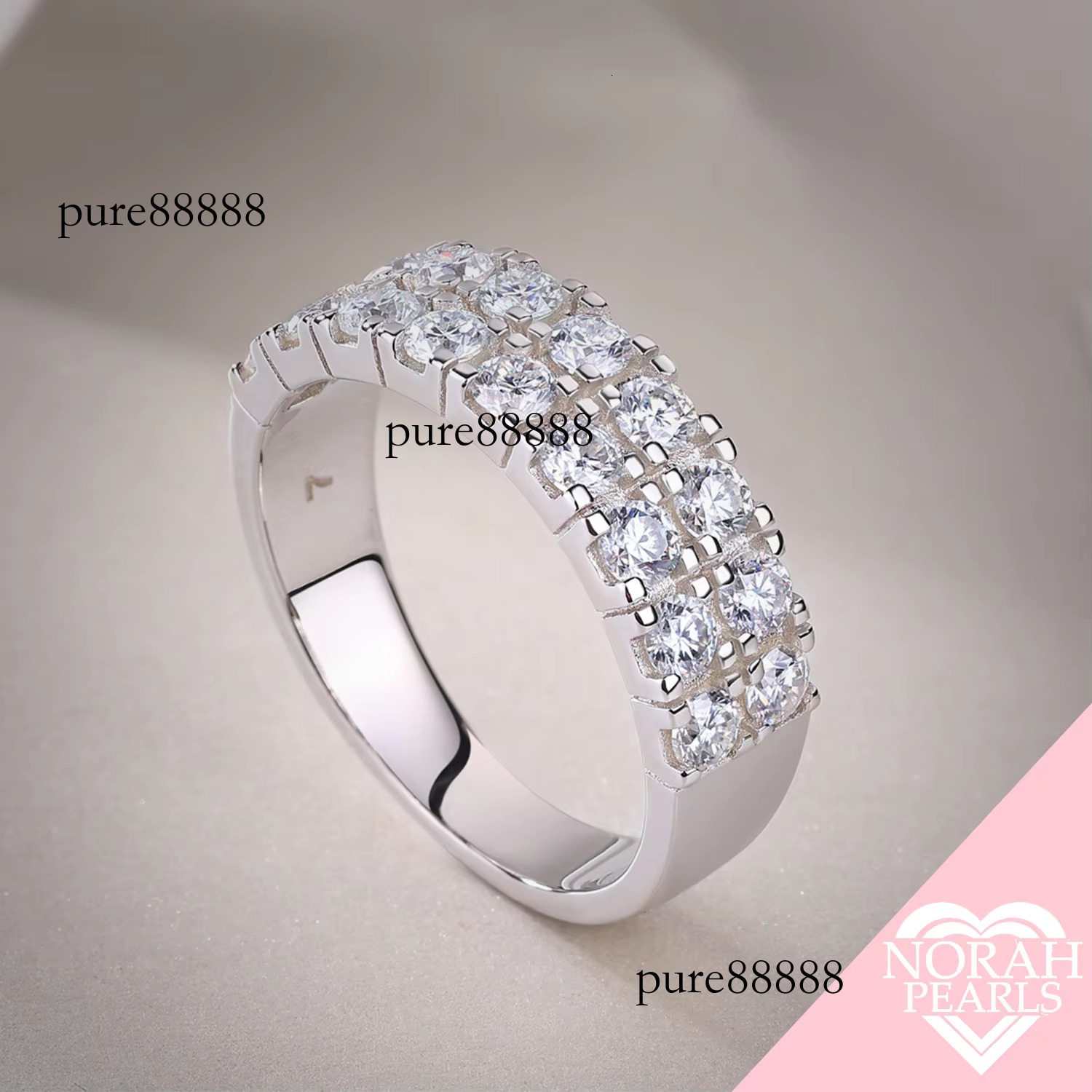 Elegant Moissanite ring for women with sier free GRA certificate