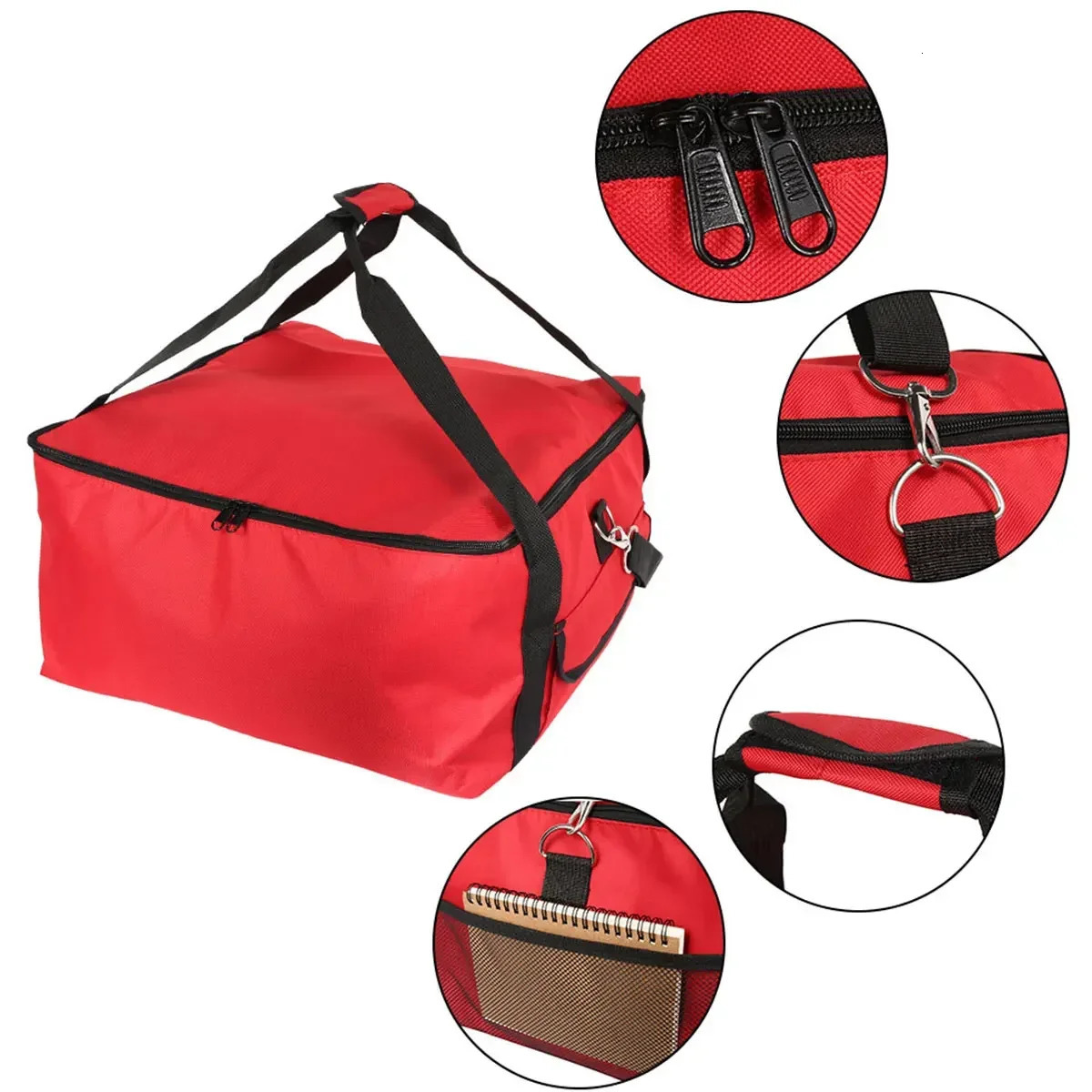 Ship from US Large Capacity Insulated Food Delivery Bag Portable Picnic Lunch Box Foldable Ice Pack Thermal 250227FBB