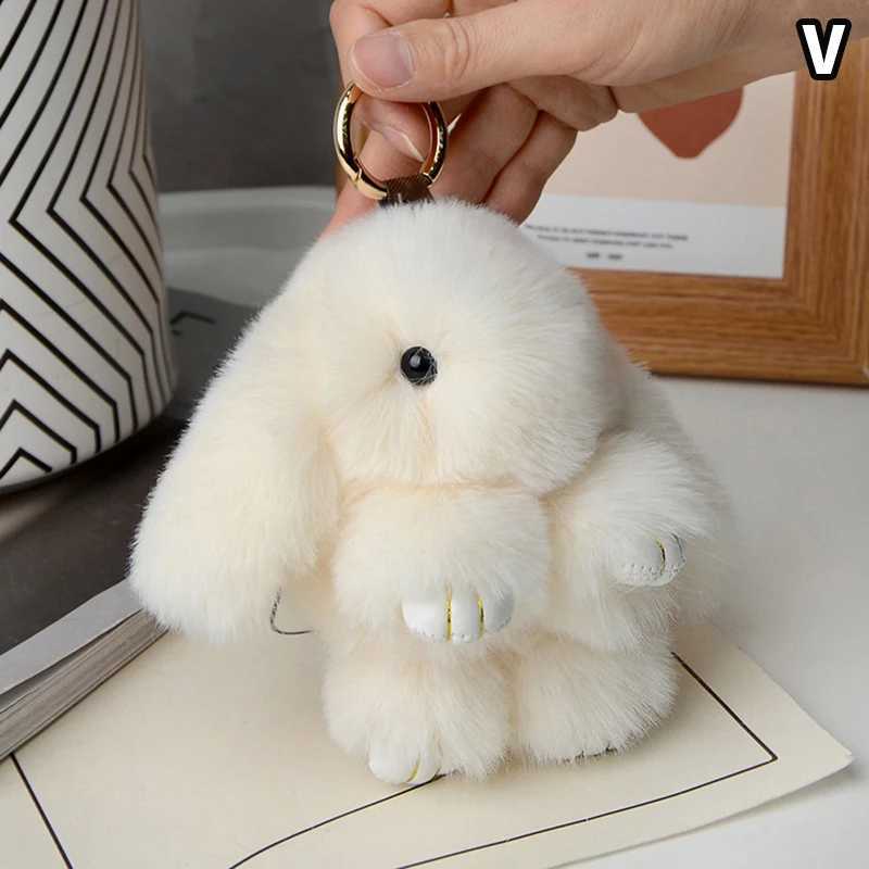 15cm Imitation Otter Rabbit Fur Keychain Women Bag Car Key Chain Pendant Jewelry Hangings Accessories Free shipping