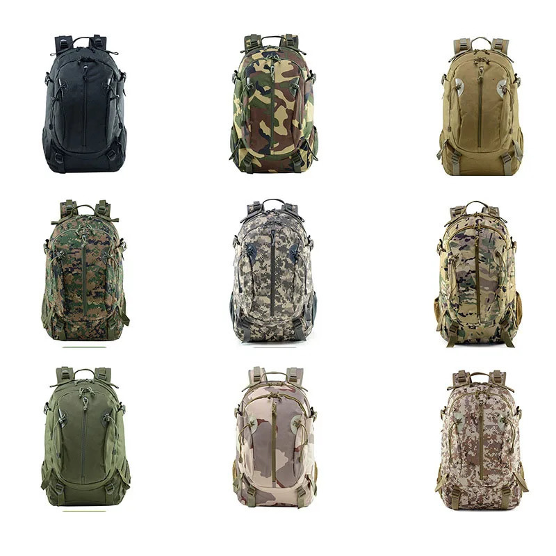 Ship from US Outdoor Camouflage Backpacks Mens Oxford Large Capacity Sports Cloth Waterproof Bag Tactical Backpack 250227FBB