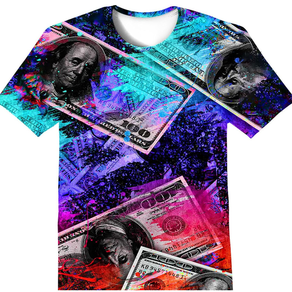 Mens T shirt Boys Girls Teens Shirts 3D Colorful Graphic Funny Print Shirts for Youth Shirts Years tee Casual tops summer clothes