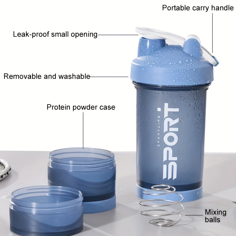 500ml Large Capacity Shaker Cup Students Portable Simple Handy Plastic Cup with Graduated Straight Drinking Mouth Design Cup