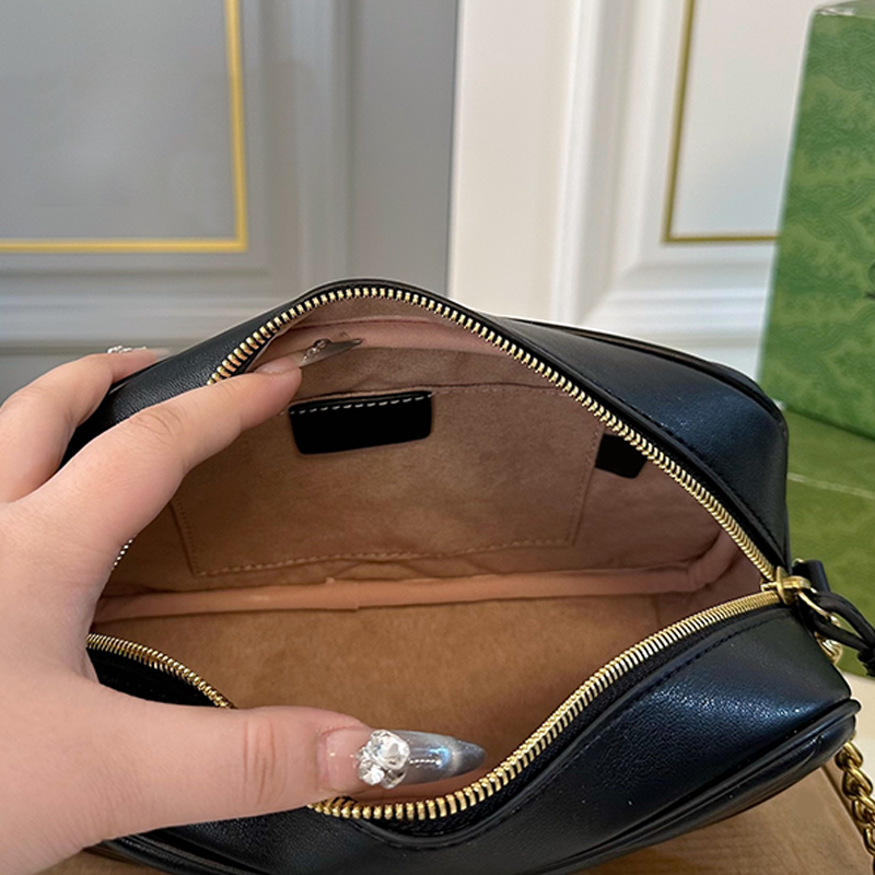 Retro camera classic wavy striped fashionable commuting designer women's shoulder high-end handbag practical crossbody shopping bag