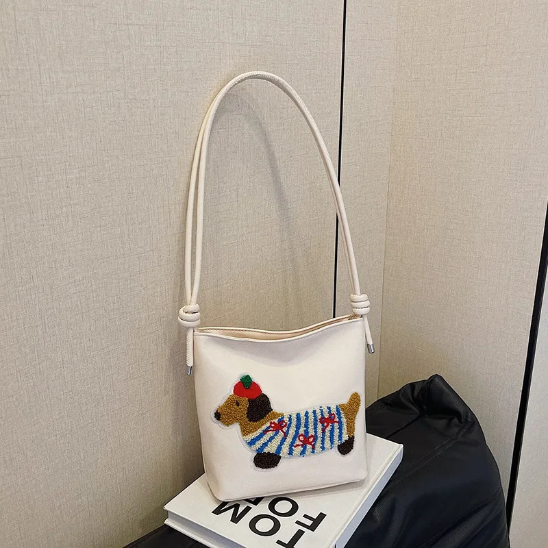 Ship from US fashion Korean Ins cute bucket bag suitable for women simple small casual highend Cross Shoulder Bag 250227FBB