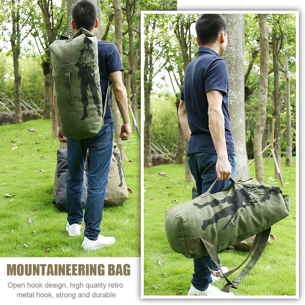 Ship from US Large Capacity Rucksack Mens Travel Bag Mountaineering Backpack Male Military Hunting Bucket Rucksacks Tactical Backpacks 250227FBB