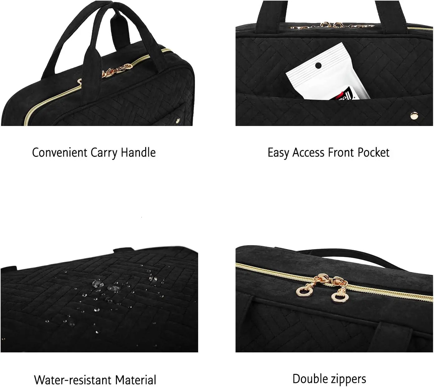 Ship from US Toiletry Bag Travel with Hanging Hook Waterresistant Makeup Cosmetic Organizer for Accessories Shampoo 250227FBB